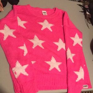 Pink Victoria secret star sweater
